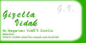 gizella vidak business card